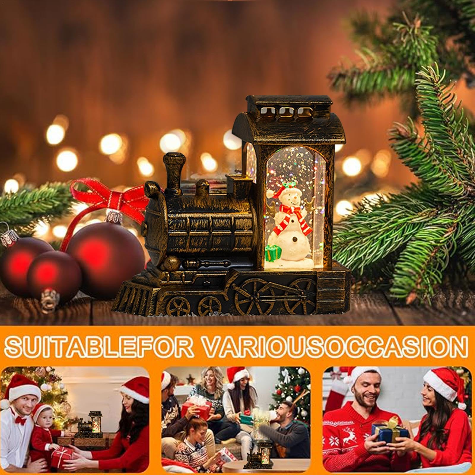 Amazon.co.jp: ライト付きクリスマススノードーム - ライト付き